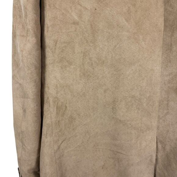 Chaps Sueded Mens Lined Sport Coat Suit Jacket Blazer Beige 2 Button sz 48 R - Picture 12 of 15